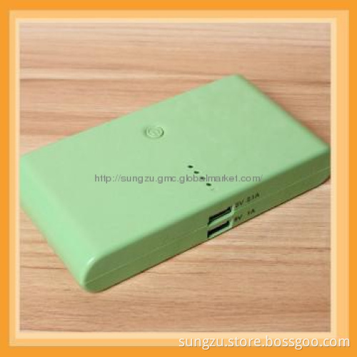 Large capacity battery with dual usb power bank charger